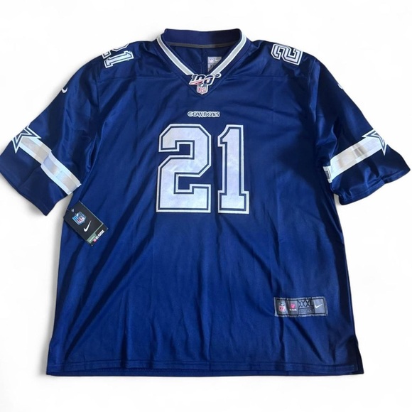 NFL Nike Dallas Cowboys NWT! Elliot #21 / 100 patch Football Jersey (Mens XXXL) - Picture 2 of 8